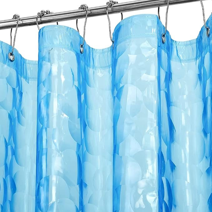 Ga-Geetopia Narrow Size Blue Pearl 3D EVA Stall Shower Curtain Liner, 36x72 by Ga-Geetopia