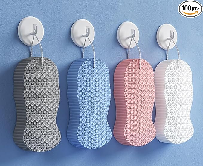 4Pcs, 3D Magic Exfoliating Bath Sponge, Magic Exfoliating Sponges by Unknown