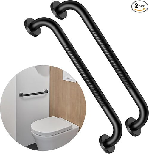 16 Inch Anti Slip Grab Bar for Shower, 2 Pack Munzong Oil Rubbed Black Bathroom by Munzong