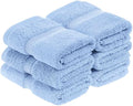 Superior Egyptian Cotton Pile Face Towel/Washcloth Set of 6, Ultra Soft Luxury by SUPERIOR