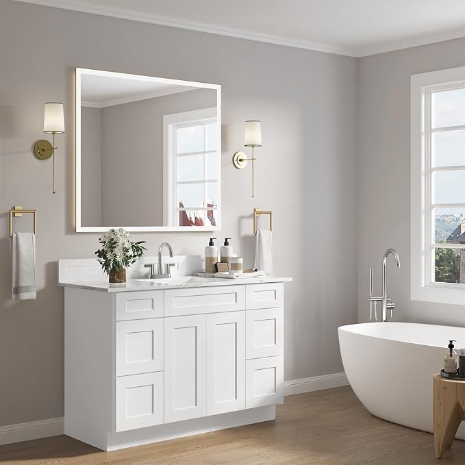 ROOMTEC Bathroom Cabinet, Soft-Close Drawer Slides Morden Bathroom Sink Vanity - Image 6