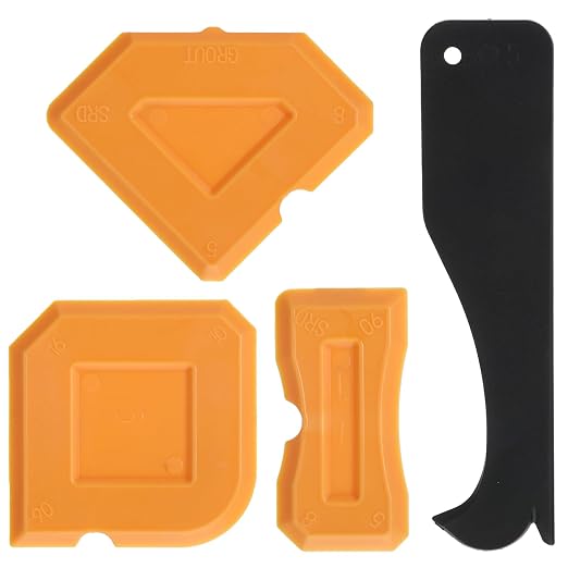 4 PCS Silicone Caulking Tool Set, Sealant Caulk Removal Finishing Grout Sealing by Unknown
