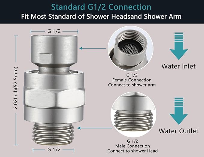Shower Head Swivel Ball Adapter - Image 3