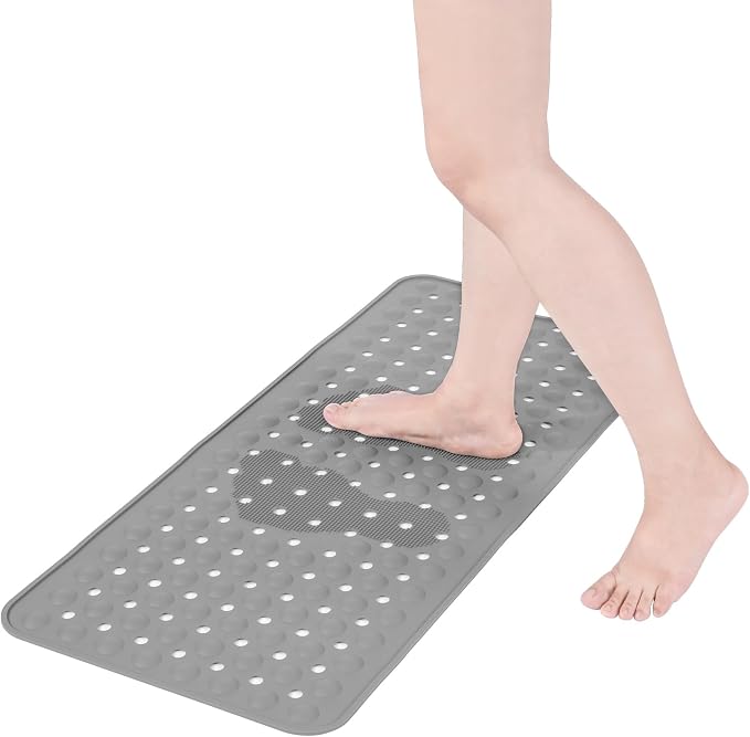 Silicone Bath Tub Mat Non Slip, Upgraded Bathtub and Shower Mats, Machine by Meiliweser