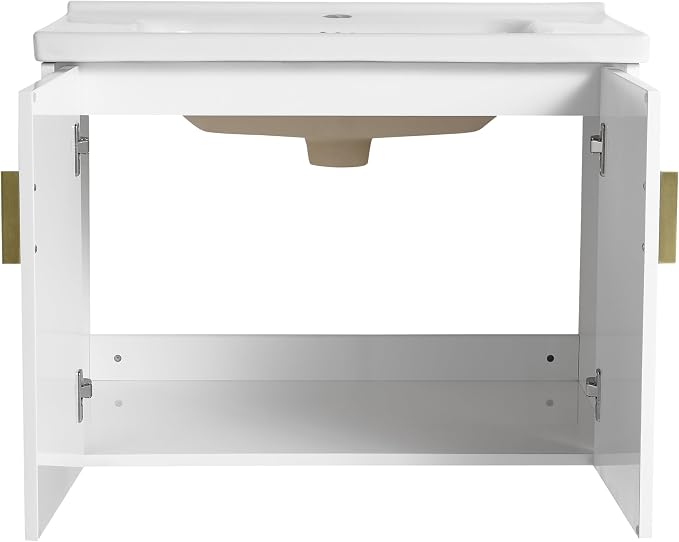 28 Inch Bathroom Vanity with Sink, Single Sink Bathroom Vanity Combo, Modern - Image 7