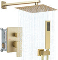 Brushed Gold Shower System YCAIKOI Wall Mount Shower Faucet Set by YCAIKOI