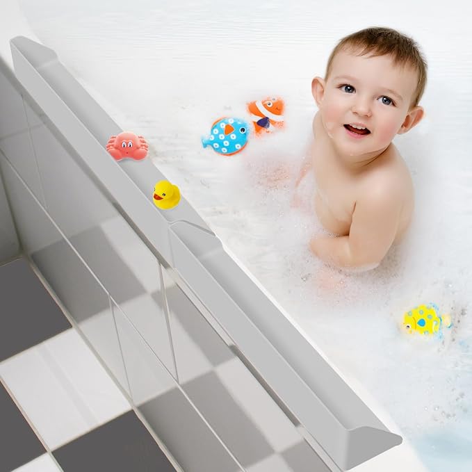 Splash Guard for Bathtub, 3.8" x 3.6" Silicone Bath Tub Splash Guard by Unknown