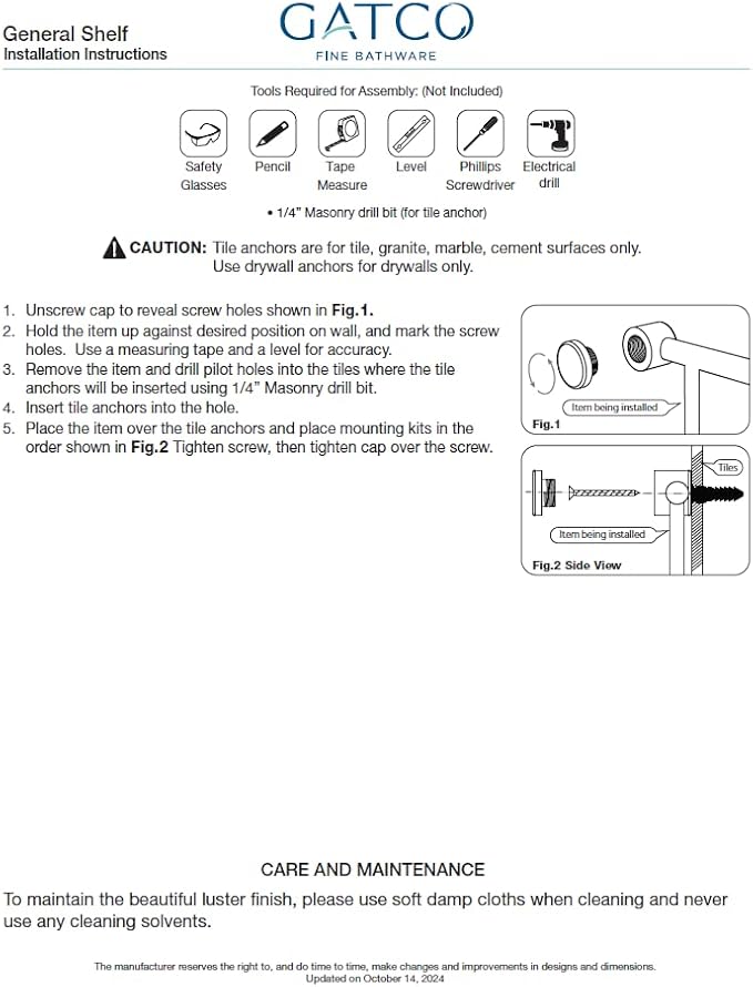 Gatco 1460 Elegant Shower Shelf - Image 4
