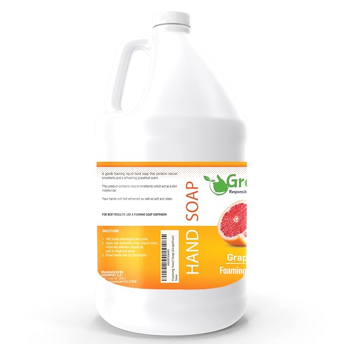 GreenFist Foaming Hand Soap Refills Jug Grapefruit Scent Foam Refill Made in USA - Image 6