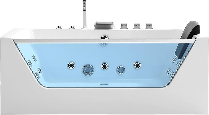 Empava 59 x 29" Whirlpool Tub, 750W Acrylic Jetted Bathtub by Empava