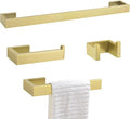TNOMS Light Gold Towel Bar Set 4 Pieces Bathroom Hardware Set Wall Mounted by TNOMS
