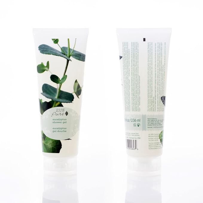100% PURE Eucalyptus Shower Gel Natural Foaming & Hydrating Body Wash - Image 2