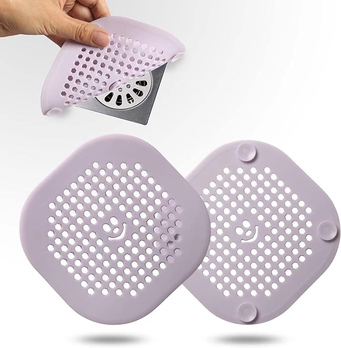 2 Pack Drain Hair Catcher Silicone Drain Cover Hair Stopper by Couidlmakeslifecolorful