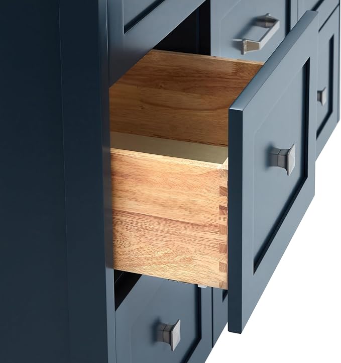 ARIEL Monroe 54 inch Bathroom Vanity Without Sink in Midnight Blue, Bathroom - Image 6