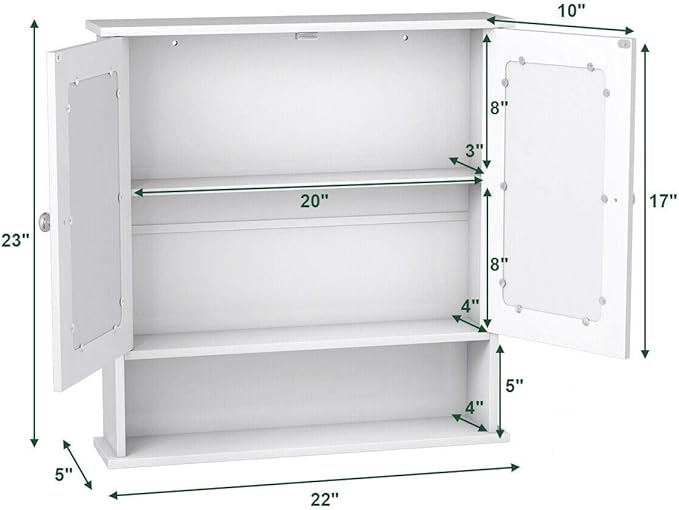 Tangkula Bathroom Medicine Cabinet - Image 3
