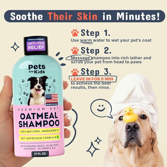 Pets Are Kids Too Oatmeal Dog Shampoo Baking Soda Hypoallergenic Anti Itch - Image 8