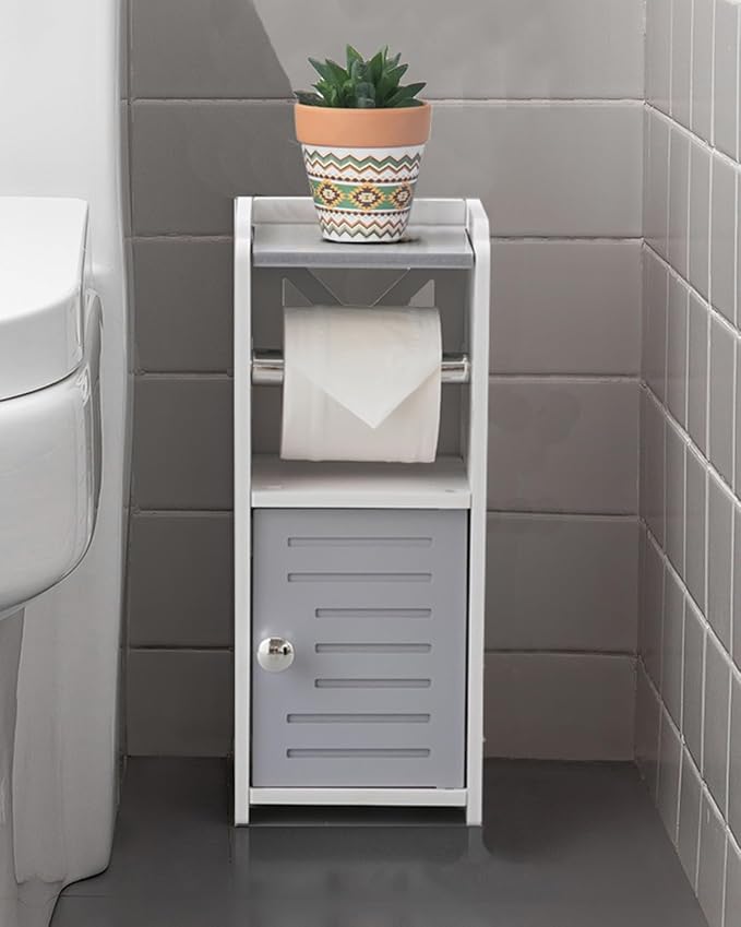 AOJEZOR Toilet Paper Holder Stand: PVC Bathroom Cabinet Storage by AOJEZORBathroomCabinets