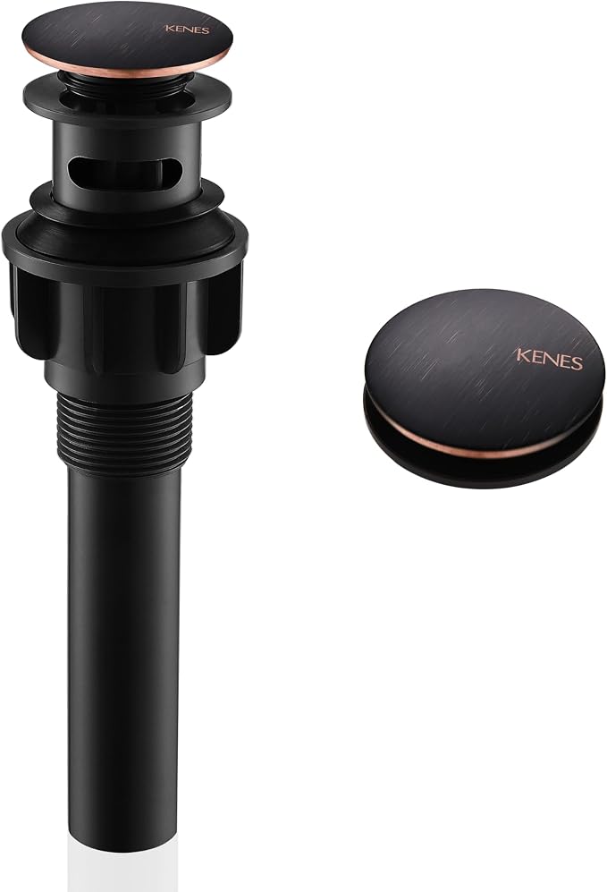 KENES Oil Rubbed Bronze Pop Up Bathroom Sink Drain by KENESBathroomKitchen