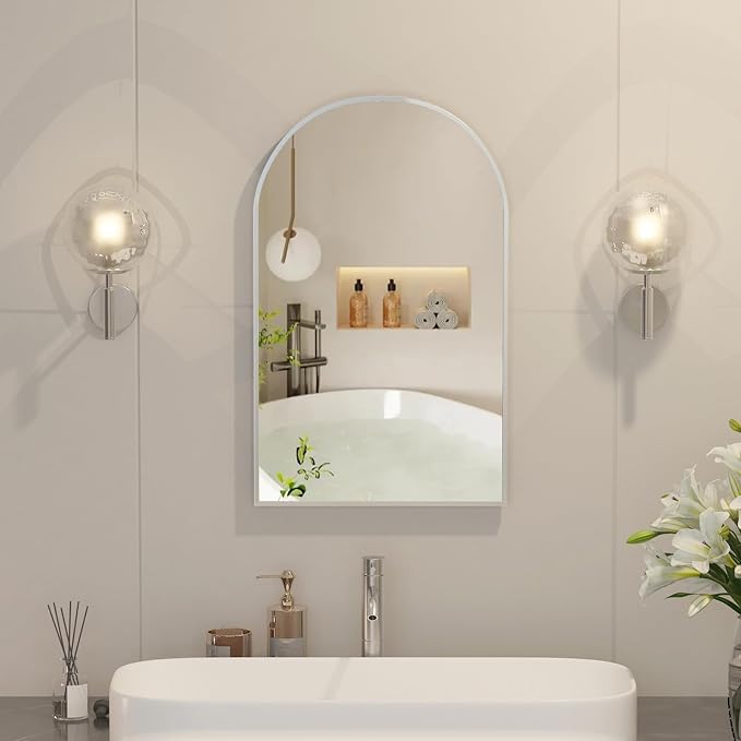 Arched Medicine Cabinet with Mirror, Recessed Medicine Cabinet Mirrors by Mepplzian