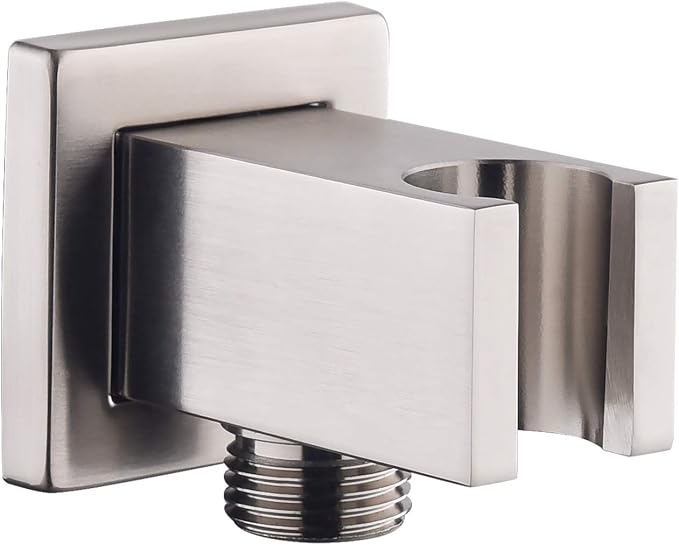 Wall Supply Elbow with Hand Shower Holder, Brass Square G1/2 Shower Hose by Keymark