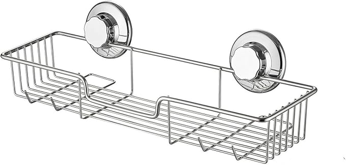 SANNO Suction Cup Shower Caddy Storage Combo Organizer, No Damage Bath Shelf by SANNO