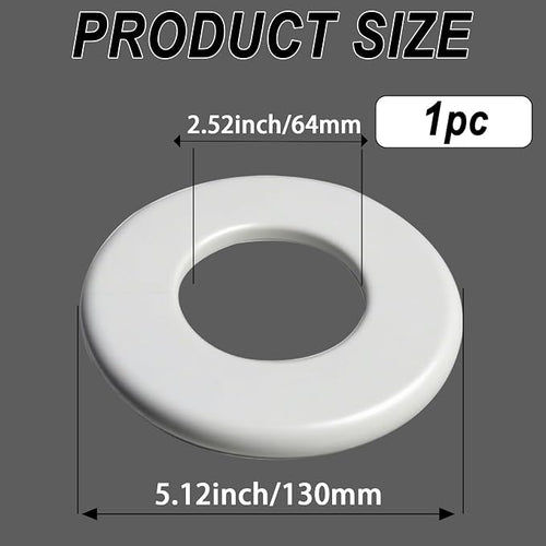 1 Pack Wall Split Flange for 2.52 Inch/64mm OD Pipe ABS Escutcheon Plate - Image 2