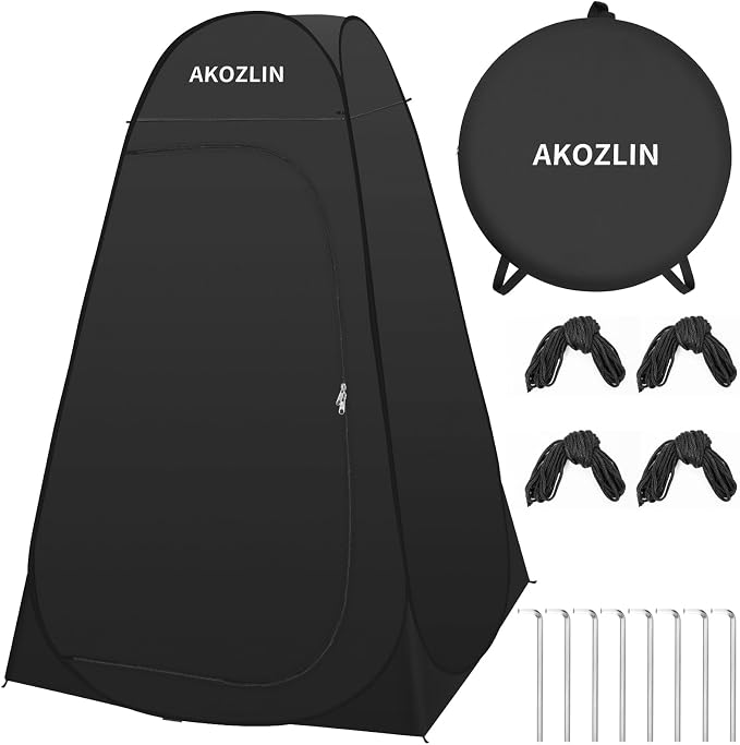 AKOZLIN Portable Pop Up Shower Tent Instant Privacy Dressing Changing Tent - Image 7