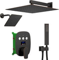 Oil Rubbed Bronze Shower System Set Temperature Display Push Button Shower by KATAIS