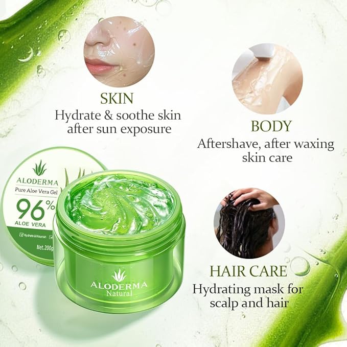 Aloderma Organic Aloe Vera Gel for Face Made within 12 Hours of Harvest - Image 3