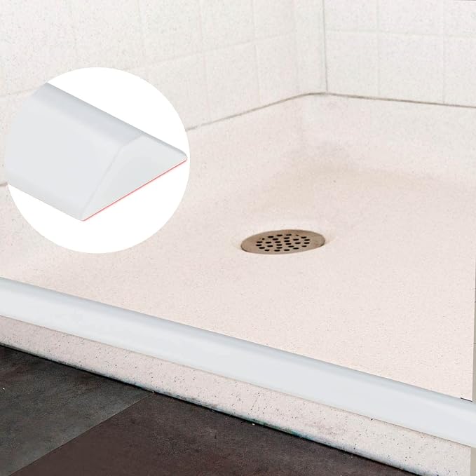 Raycity Collapsible Shower Threshold Water Dam Barrier, Shower Door and Kitchen - Image 5