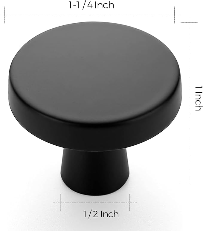 Ravinte 25 Pack Drawer Pulls 1-1/4 Inch Kitchen Cabinet Knobs Solid Round - Image 3
