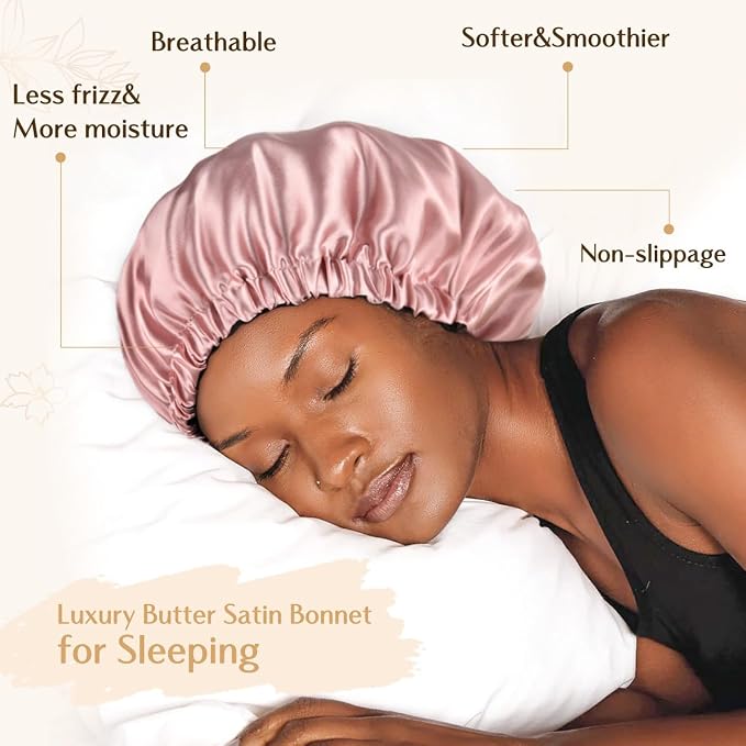 YANIBEST Adjustable Satin Bonnet Double Layer Hair Bonnet - Image 5