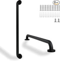 Shower Grab Bar, 2 Pack 32 Inch Black Bathroom Grab Bar, 1.25" Diameter by Rackickyer