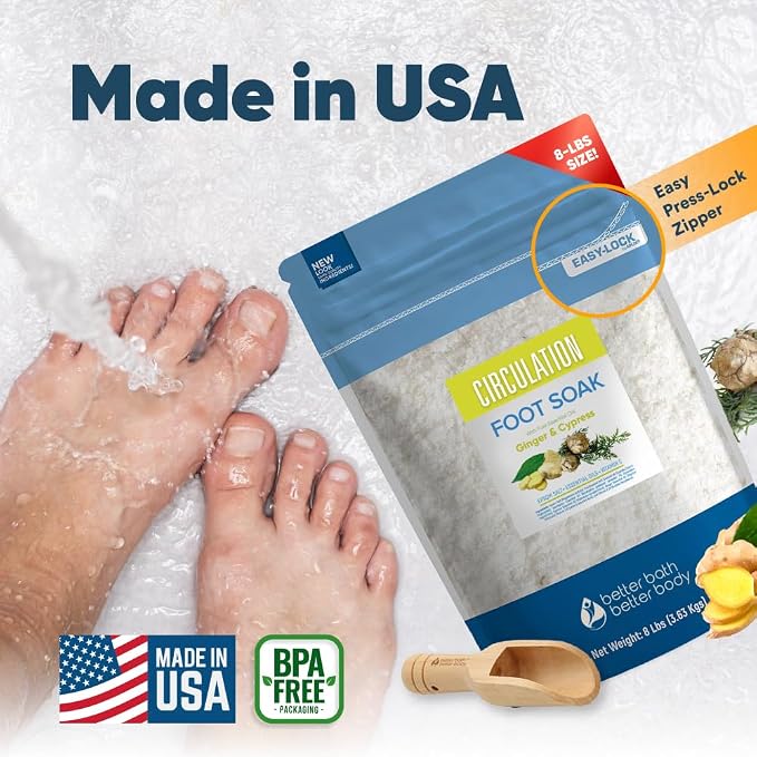Circulation Foot Soak 128oz Epsom Salt Home Spa Soothing Soaks - Image 6