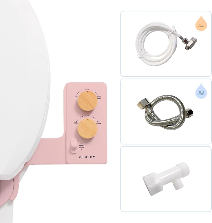 TUSHY 3.0 Spa Cool to Warm Water Bidet Attachment. Easy Universal Toilet Seat by TUSHY