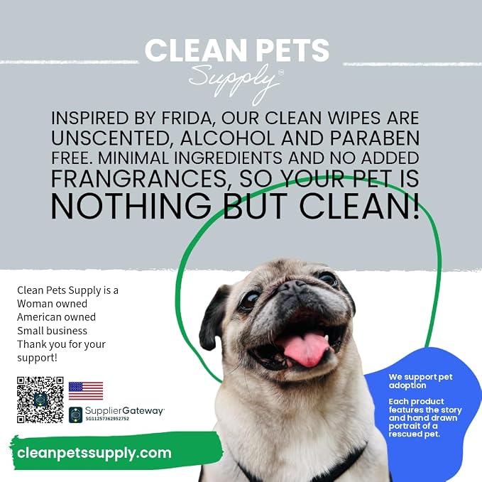 Unscented Pet Cleaning Wipes 80 Count No frangrance, Grooming Wipes - Image 8