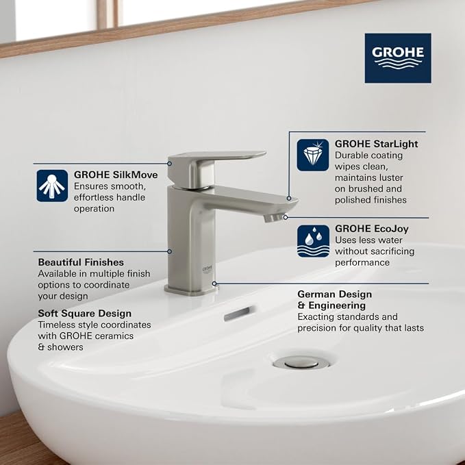 Grohe 101899GN00 Cubeo Single Hole Single Handle S-Size Bathroom Faucet - Image 3