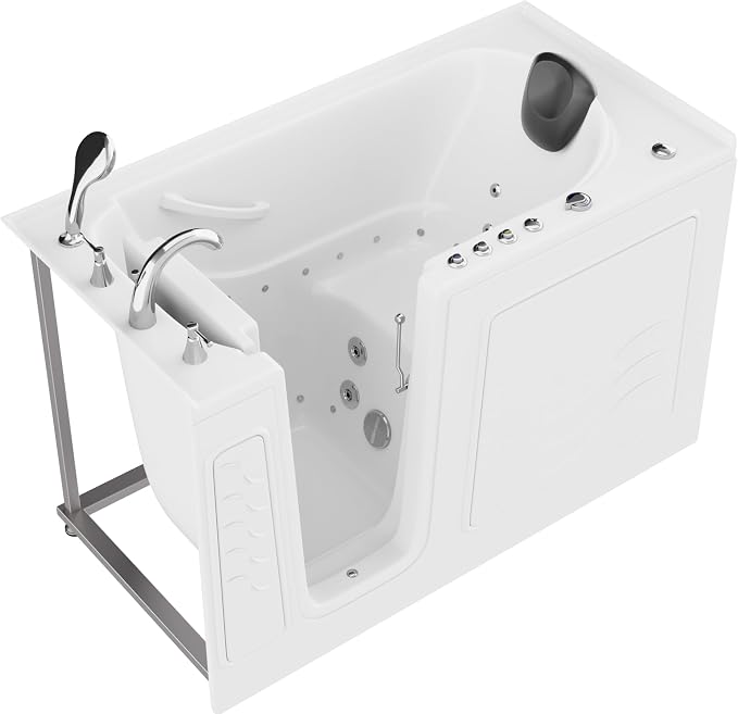 ANZZI Walk-in Tub 30" x 60" Left Drain Quick Fill Walk-In Whirlpool and Air Tub - Image 8