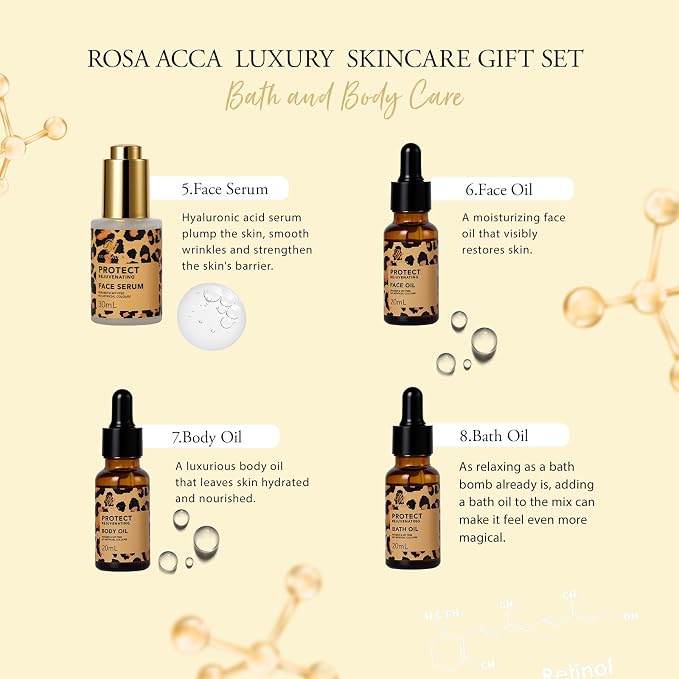 Leopard 23 Pcs Skin Care Set for Women, Bath and Body Set, Spa Gift Baskets - Image 4