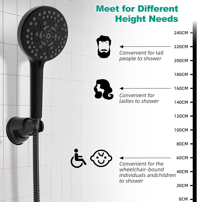 Hibbent 2 Pack Vacuum Suction Cup Shower Head Holder, Removable Shower Head - Image 4