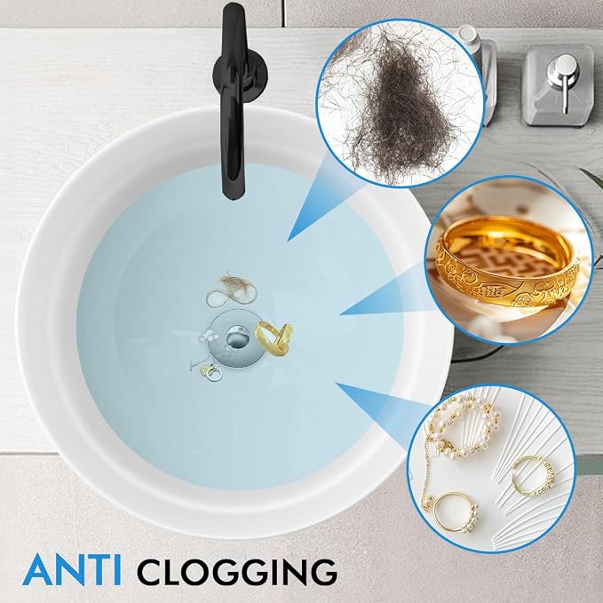 Bathroom Sink Stopper, JOMST Bath Universa Sink Drain Strainer 10, 000 Pop-up - Image 4