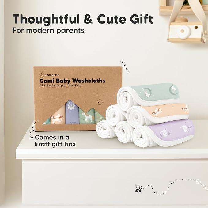 6-Pack Cotton Baby Washcloths for Newborn - Image 8