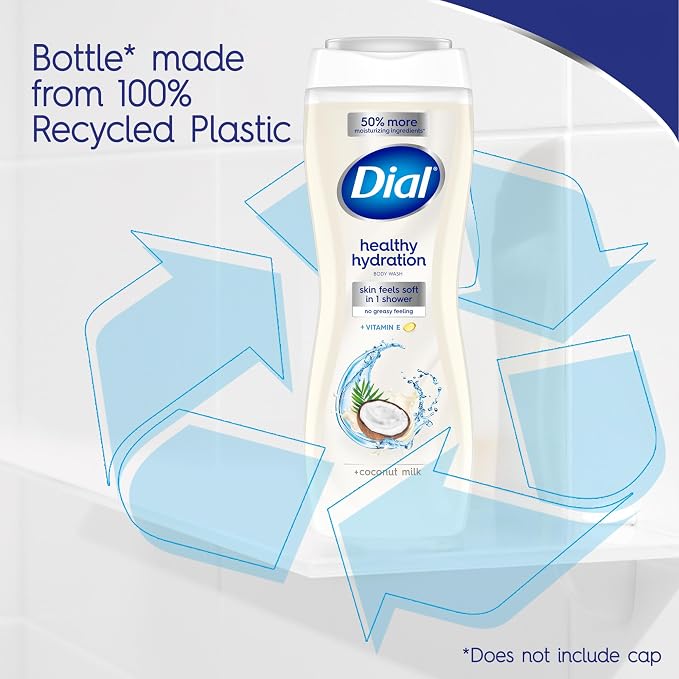 Dial Body Wash, Healthy Hydration, Coconut Milk + Vitamin E, 16 fl oz, Leaves - Image 8