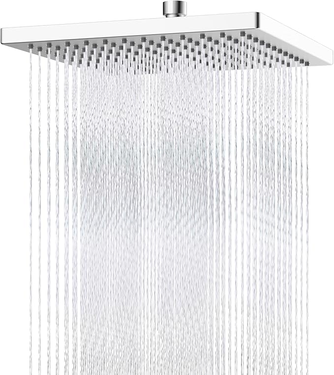 Hibbent Thickness Metal Rain Shower Head, 12 Inch High Pressure Shower Heads by Hibbent