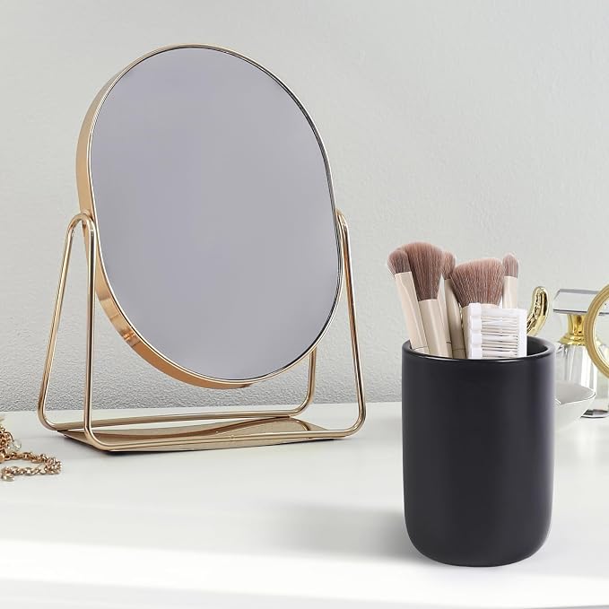 BosilunLife Ceramic Toothbrush Holder - 12oz Bathroom Toothbrush Holder Black - Image 5
