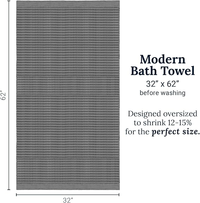 GILDEN TREE Waffle Towels for Bathroom Luxury 100% Cotton Bath Towels, Quick - Image 9