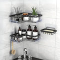 Shower Caddy Corner Shelf with Soap Holder, No Drill Adhesive Wall Mounted with by Unknown