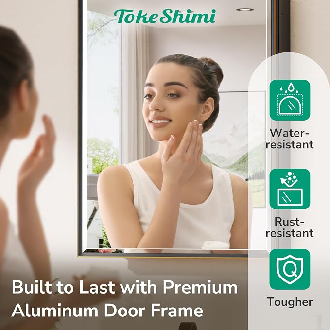 TokeShimi 16 x 24 Beveled Mirrored Medicine Cabinet Recessed, Bathroom Mirror - Image 4