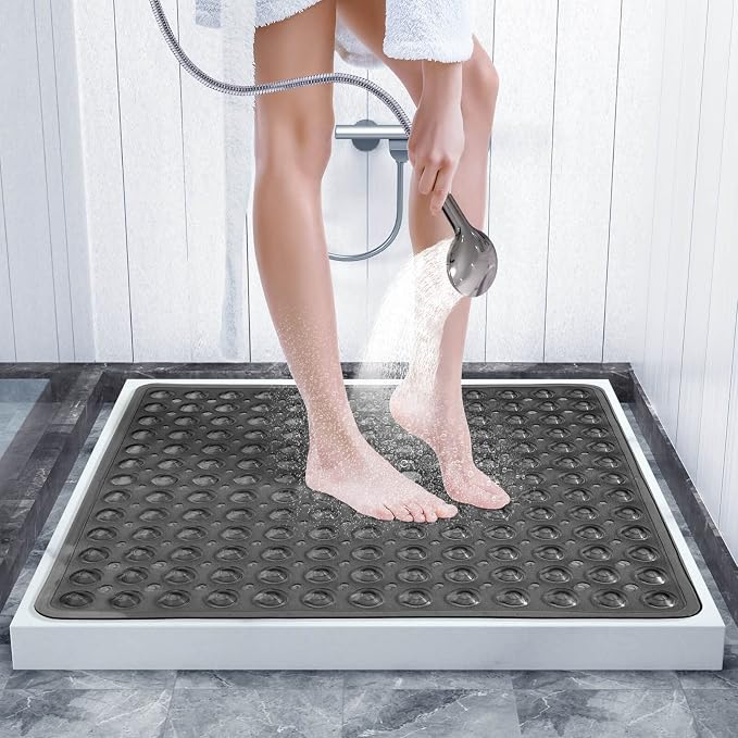 Yimobra Shower Stall Mat Non Slip, 21x21 Inch, Soft Square Bath Mat - Image 7
