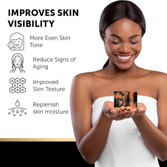 VALITIC Charcoal Kojic Acid Turmeric Black Soap Bar Dark Spot Remover - Image 4